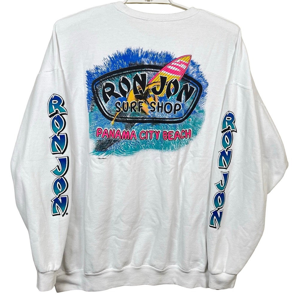 Vintage Ron Jon Surf Shop Panama City Beach Sweatshirt Mens XL Graphic Pullover